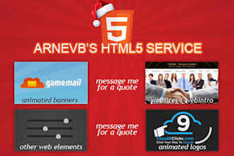 create your HTML5 banner, website intro or other Web Elements