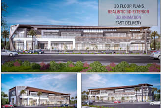 create photorealistic 3d exterior rendering and animation