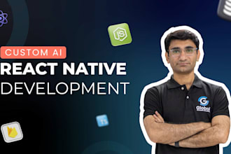 develop cross platform mobile app in react native for android and ios