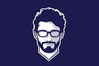 design minimalist vector avatar cartoon portrait from photo