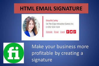 design your HTML email signature