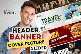design website banner, cover, header or slider