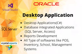 develop desktop applications using csharp, window forms, wpf, dot net framework