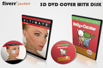 create a professional looking 3D cd or dvd case with the disk