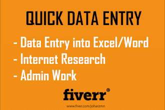 help you with data entry work