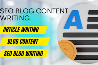 be your SEO content writer or blog and article writer