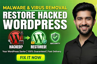 remove malware or virus and restore hacked wordpress website
