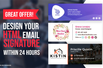 design clickable HTML email signature for outlook gmail