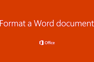 fix formatting in word