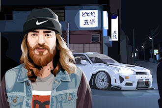 create a vector portrait for you