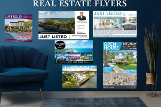 create an  awesome unique real estate,open house flyer