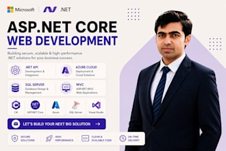 develop asp dot net core web applications dot net apis azure solutions