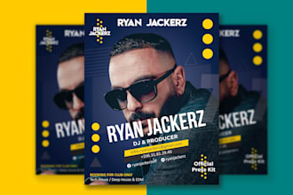 design electronic press kit, epk, social media kit music sheet