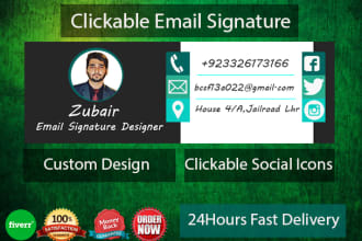create HTML clickable email signature