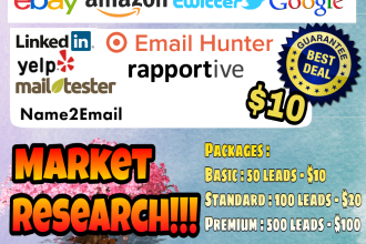 do deep internet or market research for your company
