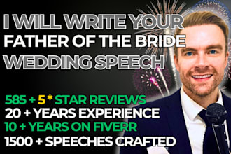 write your special father of the bride or groom wedding speech