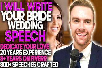 write an beautiful bride wedding speech vows or toast
