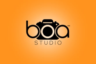 make negative space minimalist flat logo