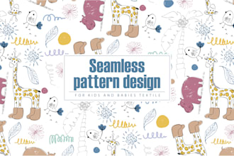 do seamless pattern design for babies textile