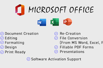 do documents creation, formatting and design