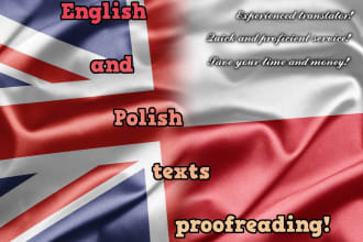 proofread english and polish texts