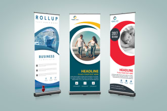 design static outdoor, billboard, roll up banner