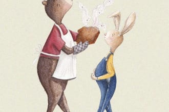 do a hand drawn  children illustration