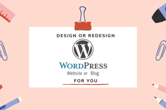 design wordpress website using hostinger bluehost or siteground