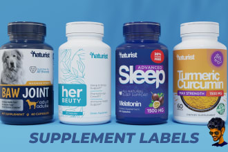 design amazing professional supplement labels