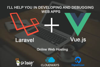 develop and debug web app using laravel and vue js