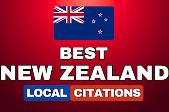 create 60 best new zealand local citations
