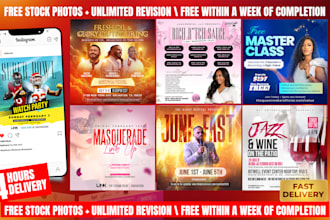 design instagram, facebook posts and banner ads