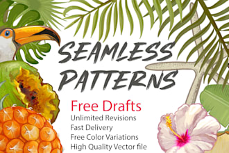 design repeat seamless patterns for fabric, textile printing