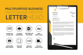 design professional letterhead editable in ms word