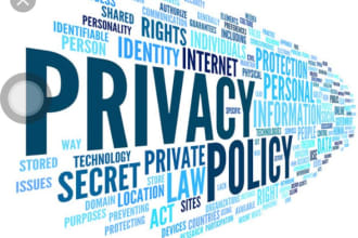 write excellents terms and conditions or privacy policy