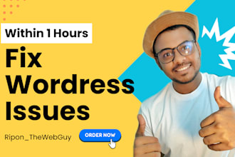 fix any wordpress bugs and issues quickly