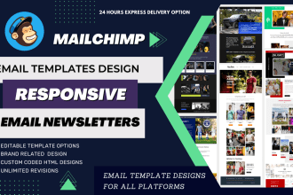 provide responsive mailchimp email newsletter