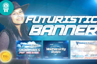 make a stunning banner or any social media futuristic