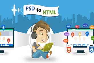 convert psd to html with responsive