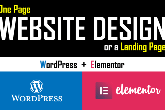 design, one page wordpress website or a landing page