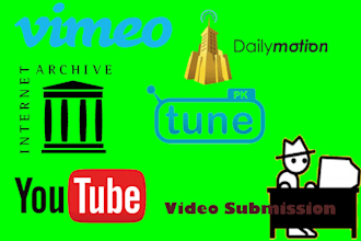 do manually video submission on top 5 high PR sites