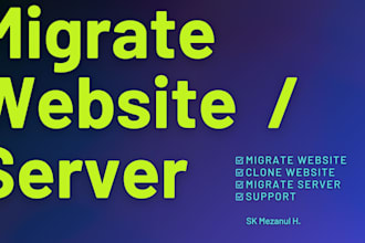 transfer website, migrate, copy, backup or move