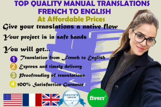 provide manual native french english translation