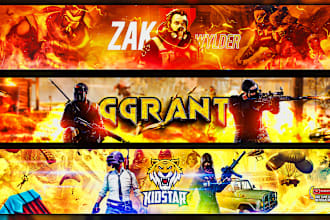 create a mind blowing gaming banner and profile picture