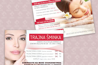 design flyer for your cosmetic salon, shop or product