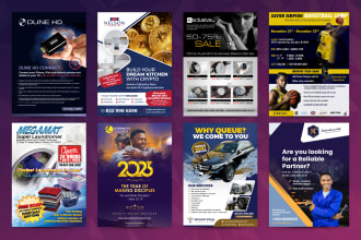 design flyer, poster, brochure, postcard, leaflet or media kit