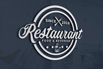 design food, bbq, cafe, coffee shop and restaurant logo