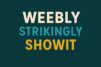 design weebly strikingly showit website