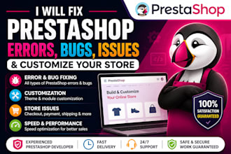 fix prestashop errors, bugs, issues and customize your store