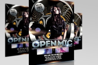 design dj party flyer and poster